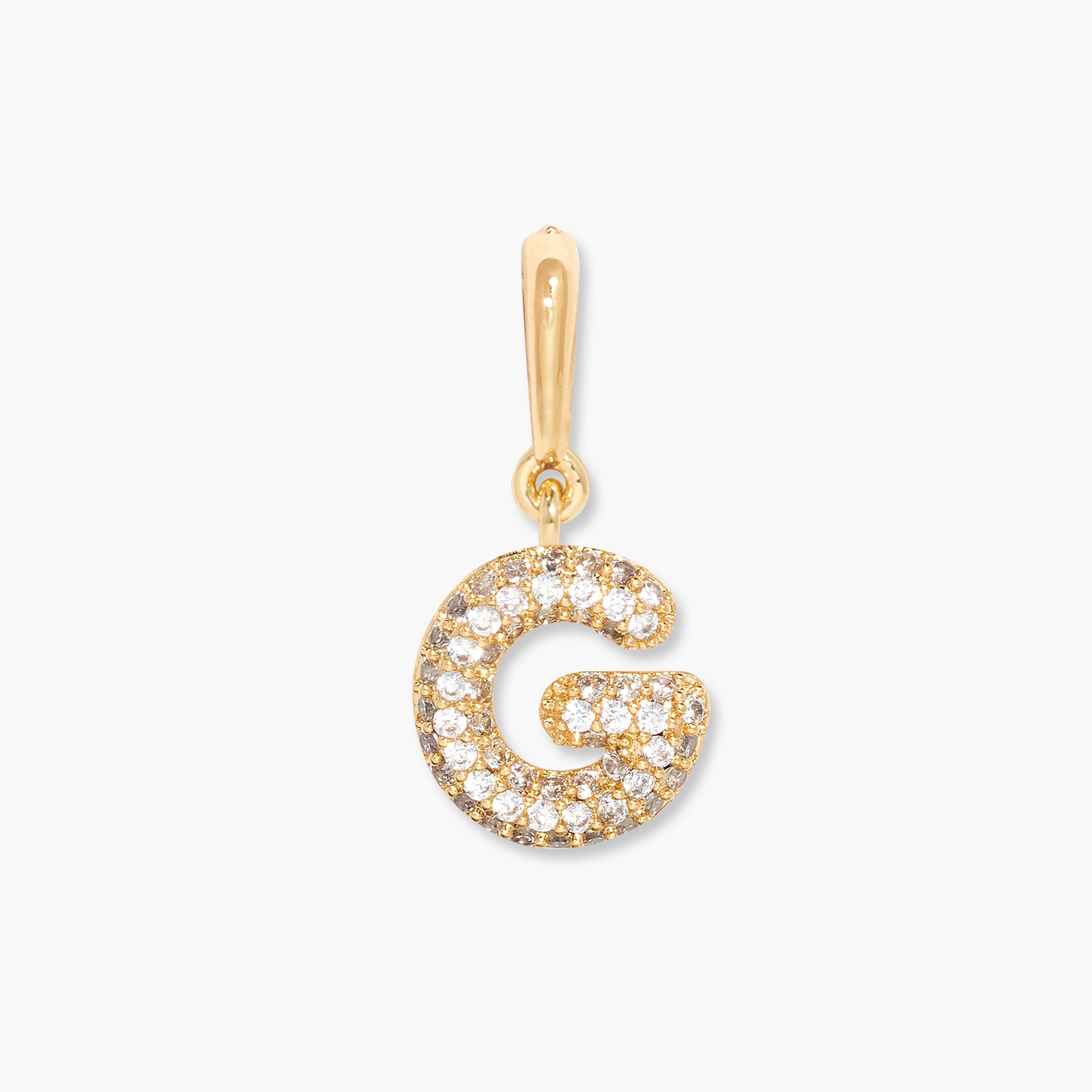 14K Gold Aureline Crystal Initial Charm