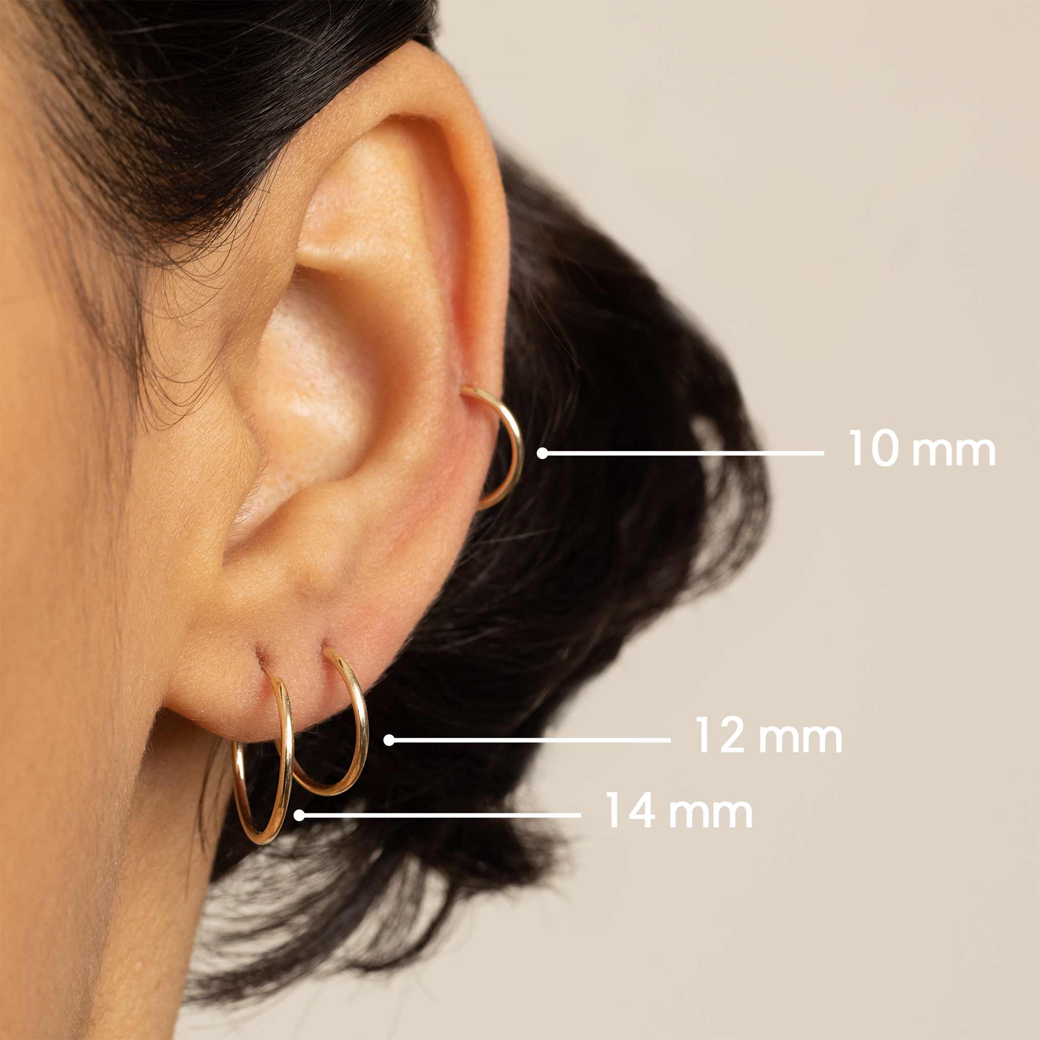 10K Gold Easy Day Seamless Hoops