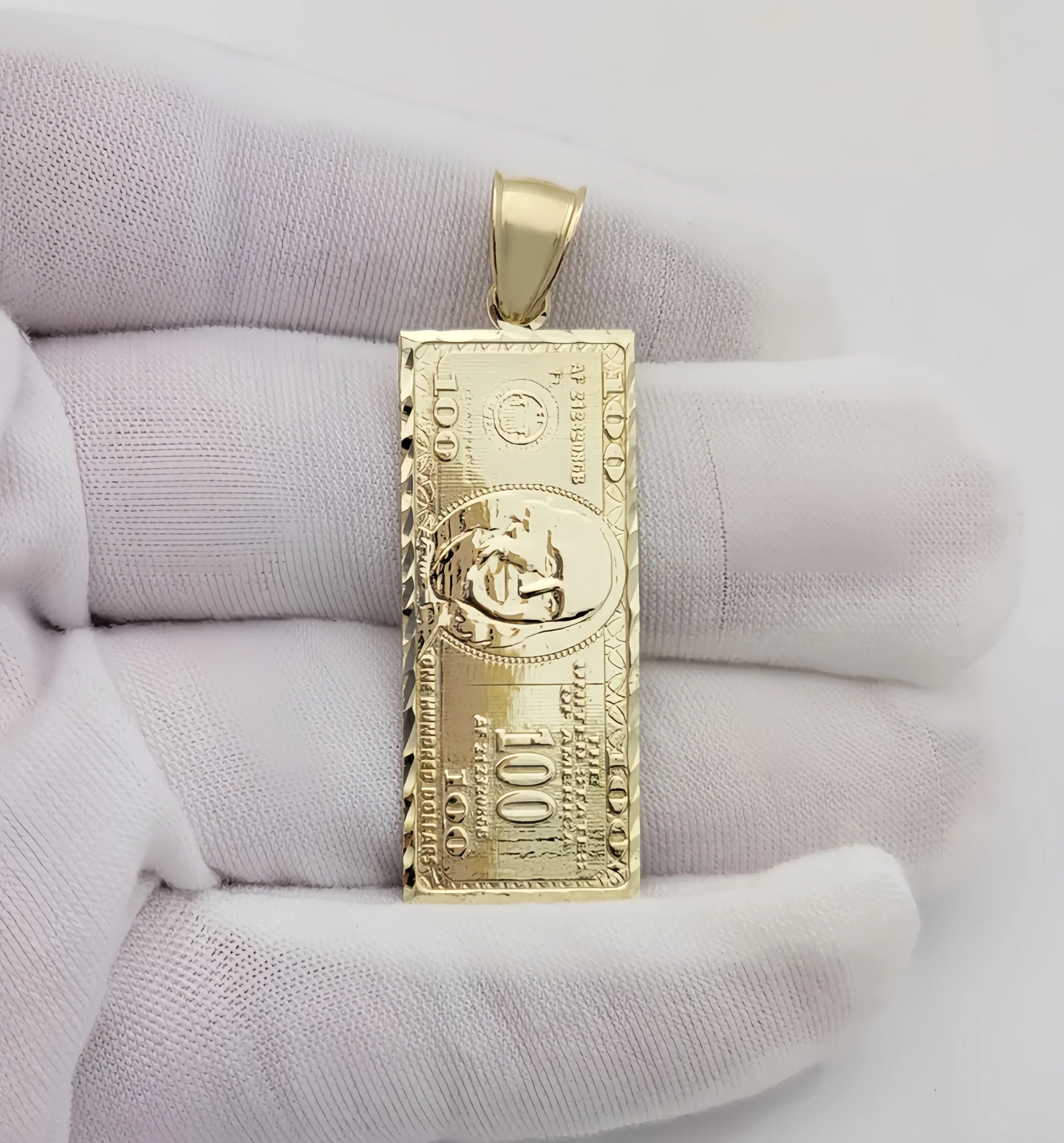 14K Gold Wealthy Dollar Necklace