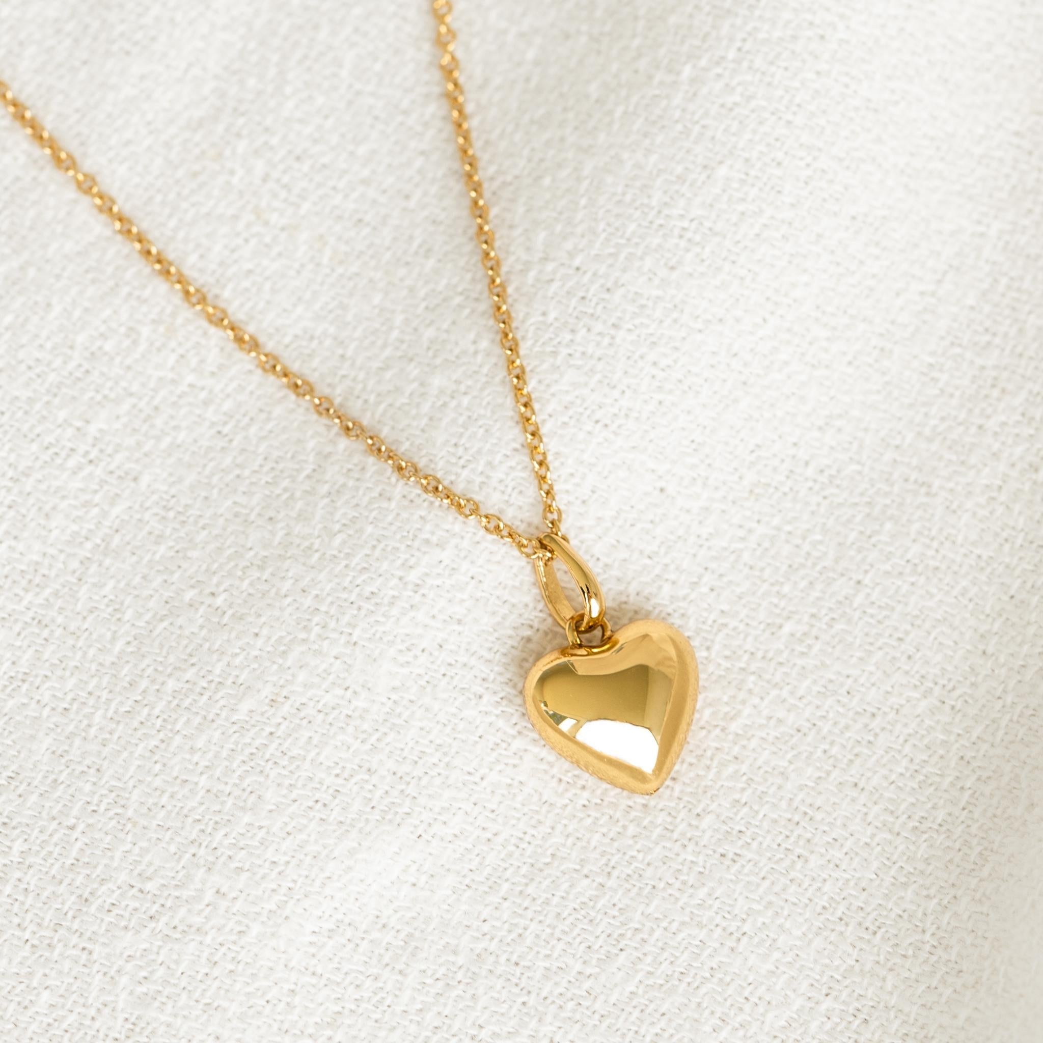 14K Gold "Bold Heart" Pendant Necklace