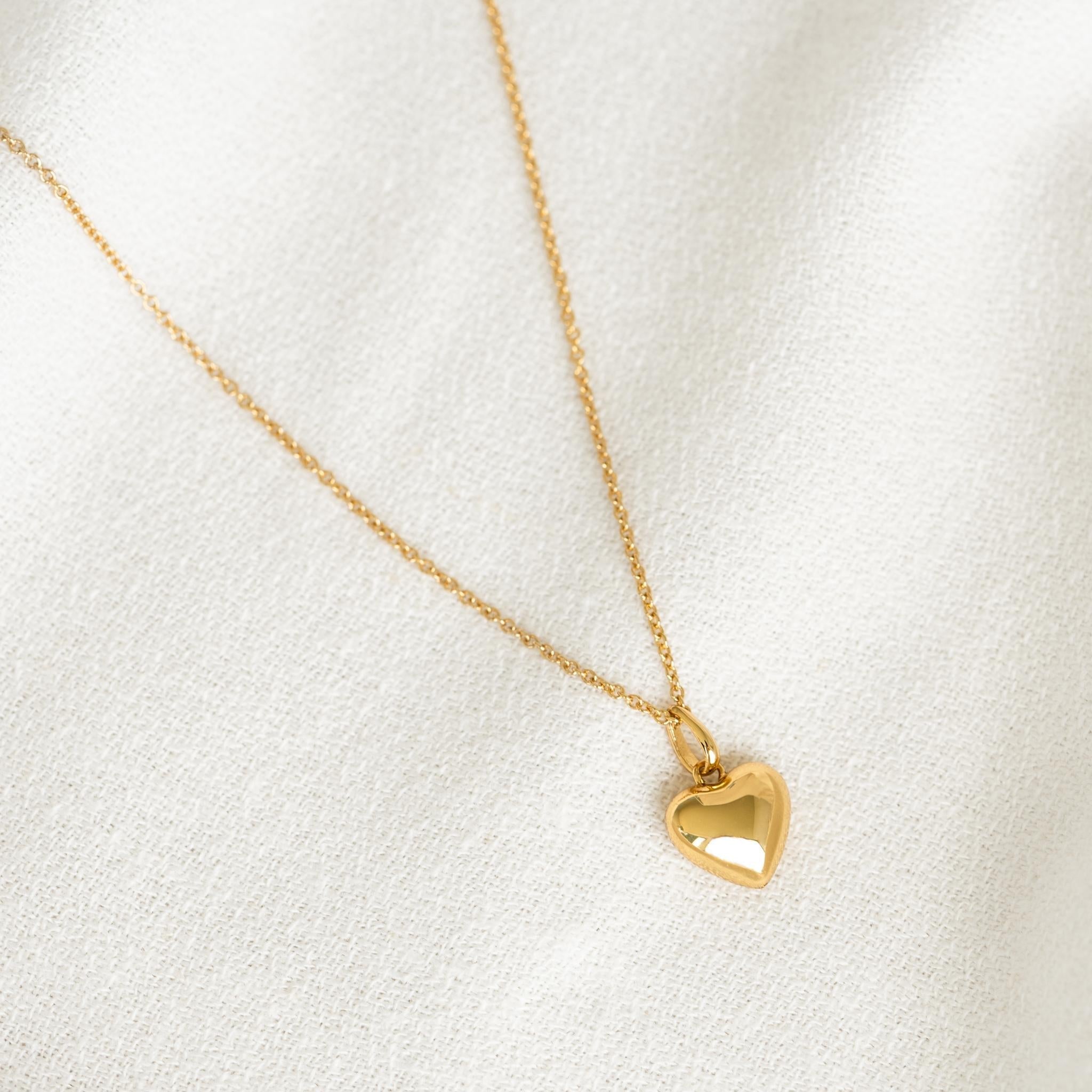 14K Gold "Bold Heart" Pendant Necklace
