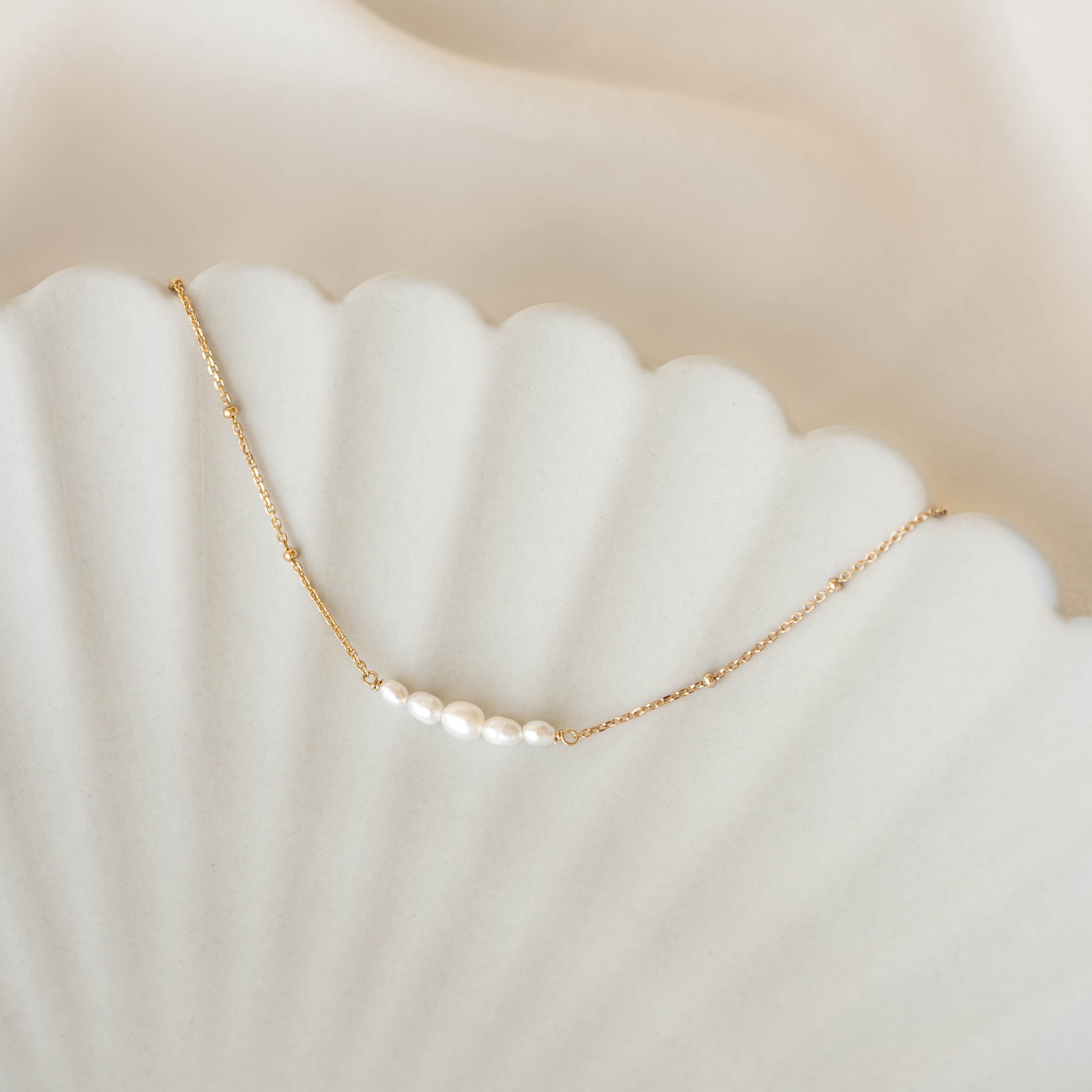 14K Gold Zanna Graduated Pearl Necklace