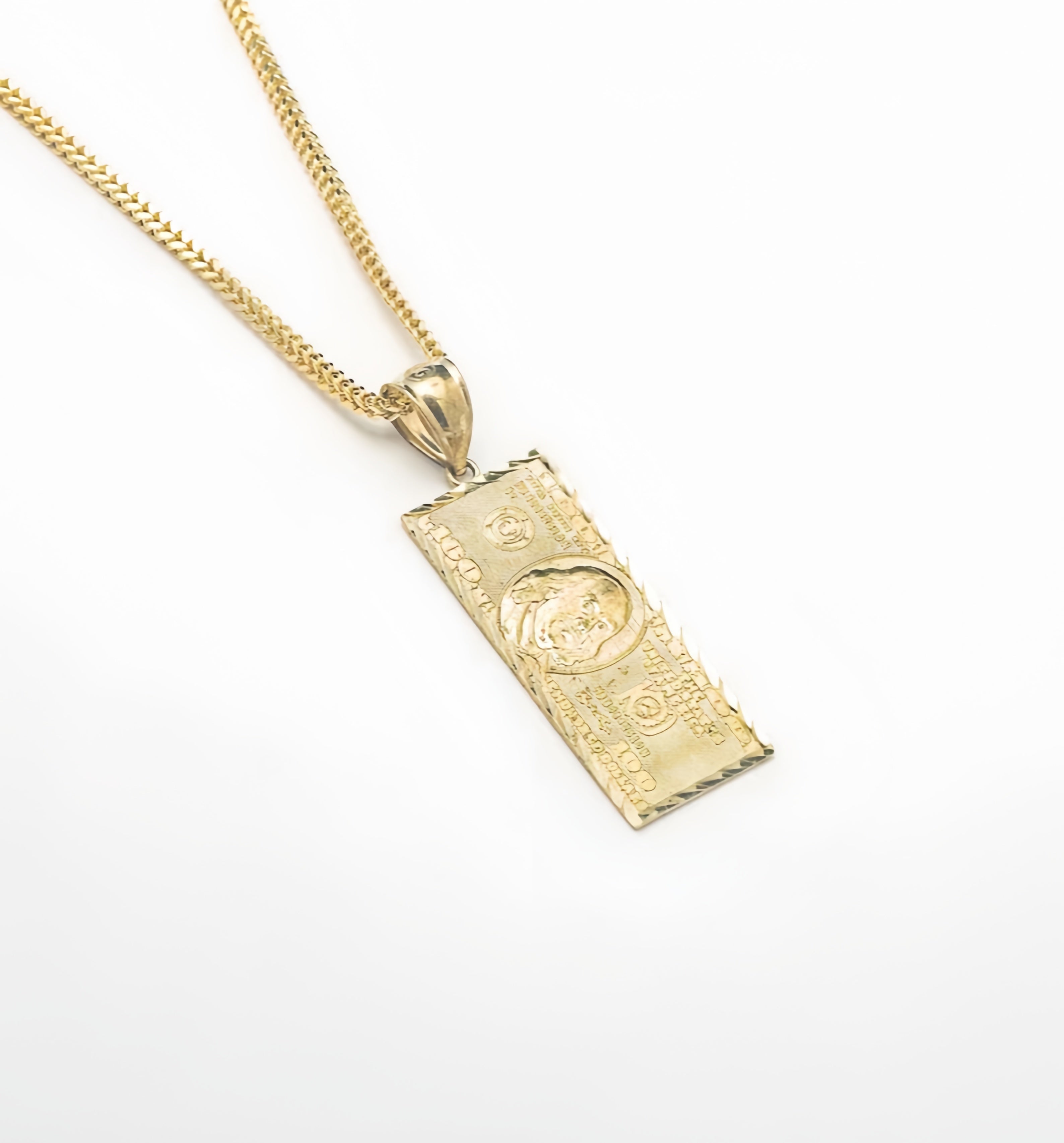 14K Gold Wealthy Dollar Necklace
