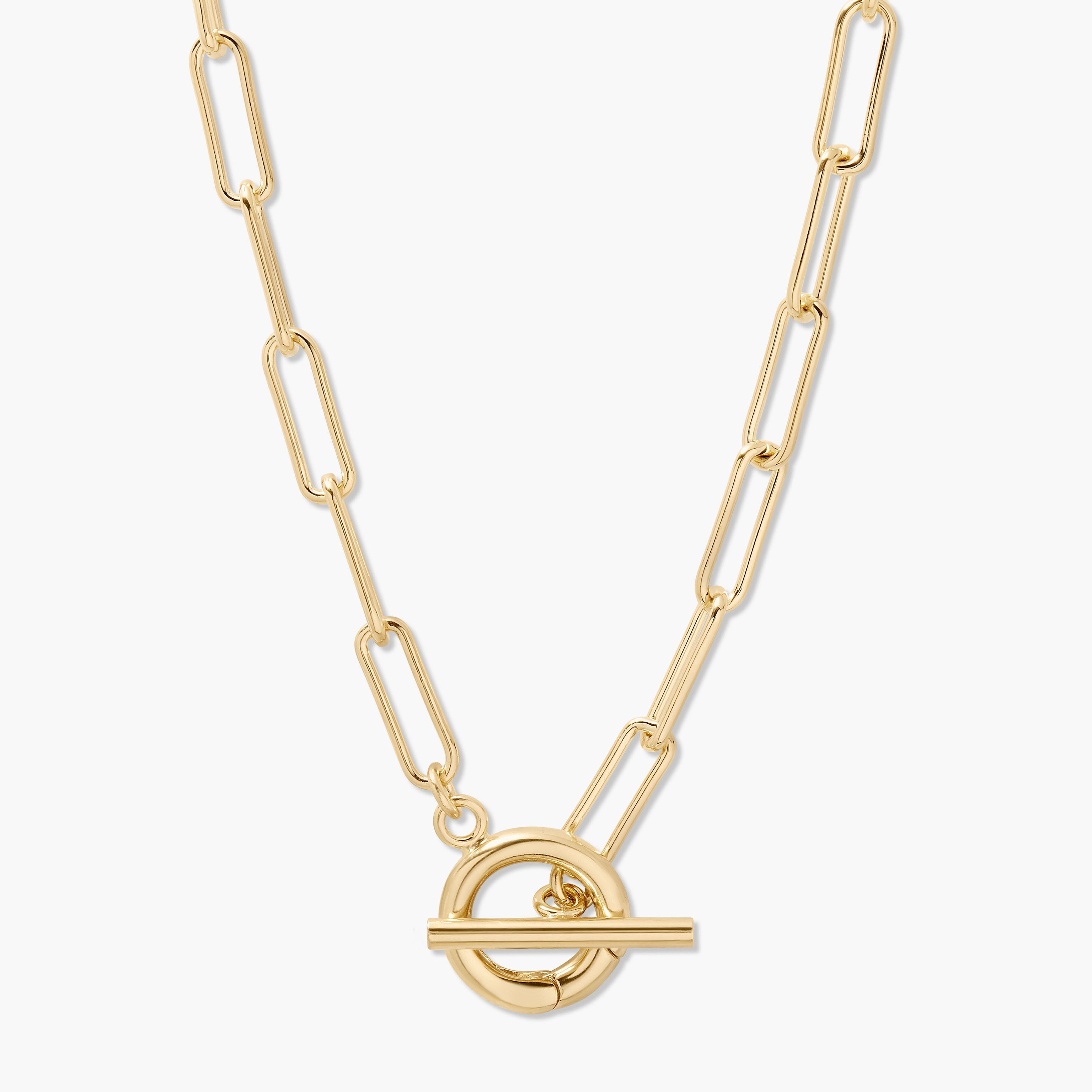 14K Gold Aurelle Charm Toggle Necklace
