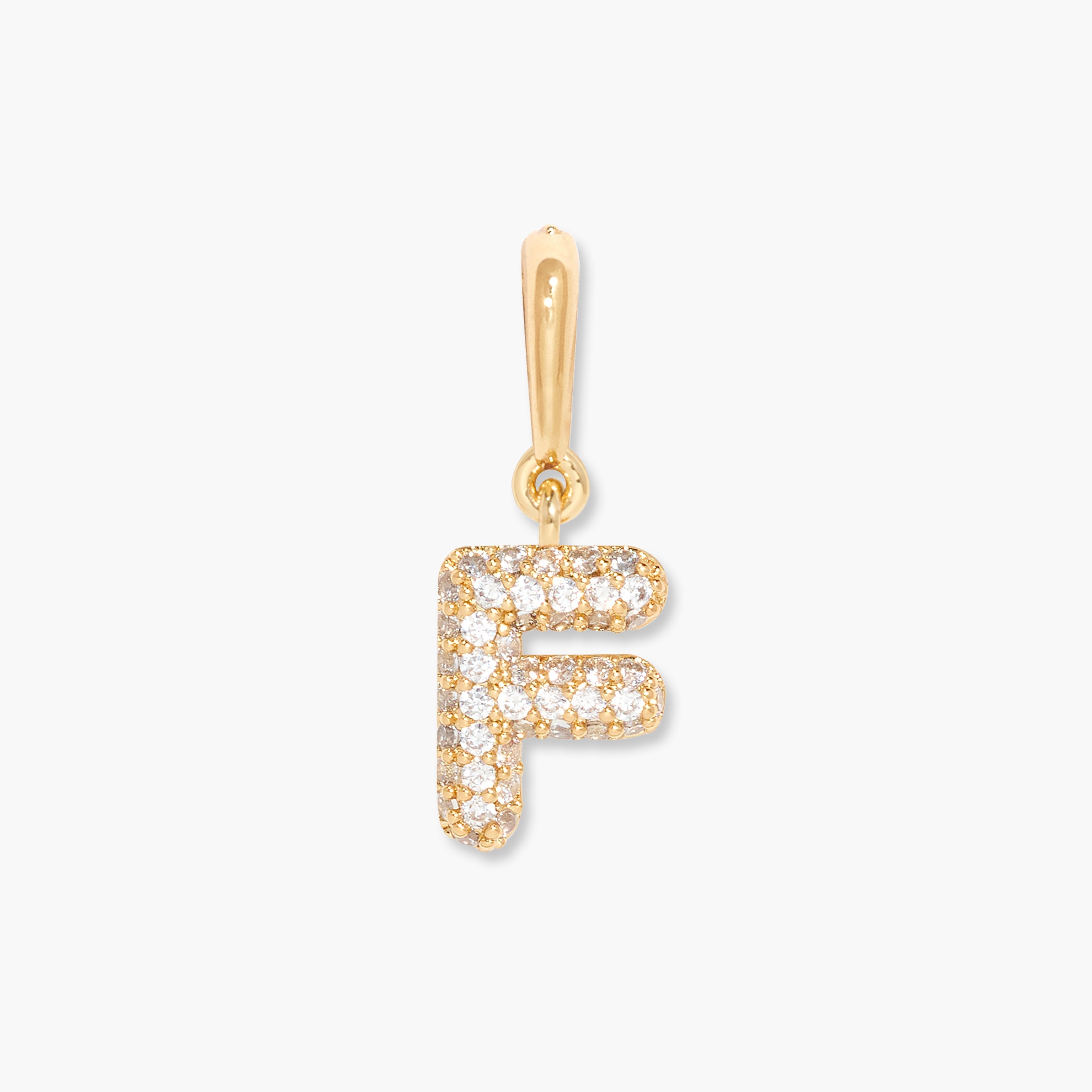 14K Gold Aureline Crystal Initial Charm