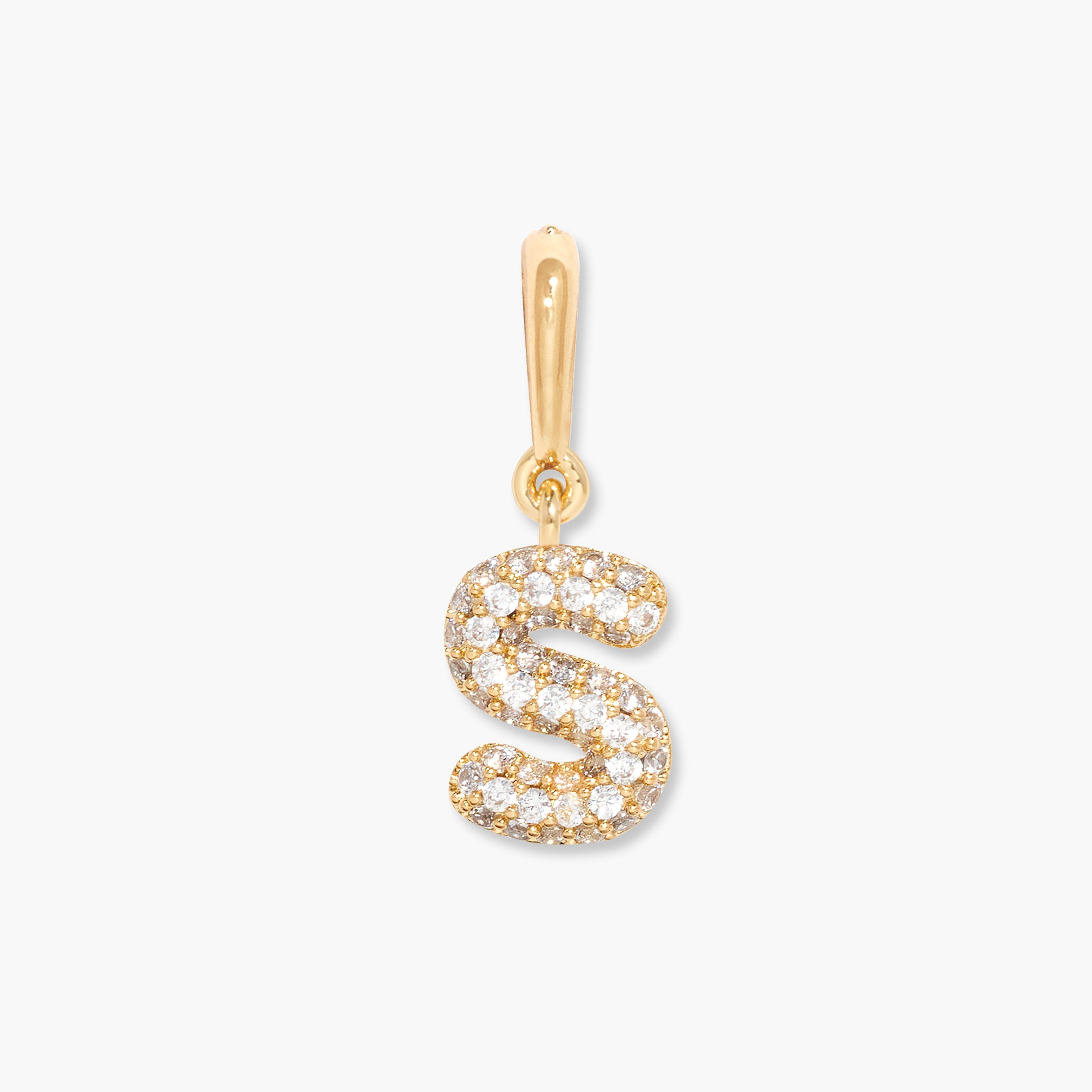 14K Gold Aureline Crystal Initial Charm