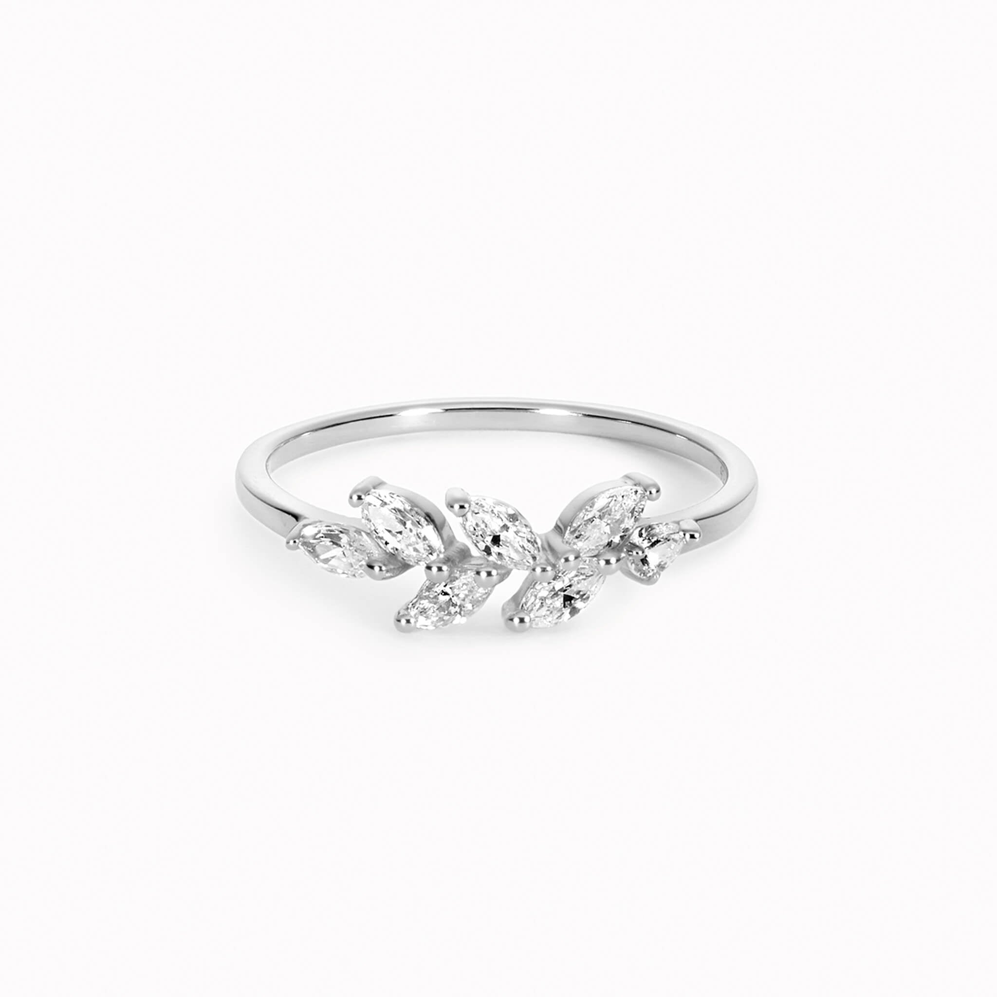"Laurel Light" Marquise Halo Ring