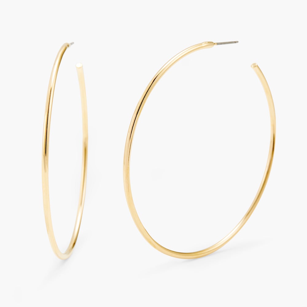 14K Gold Aurelia Classic Thin Hoops