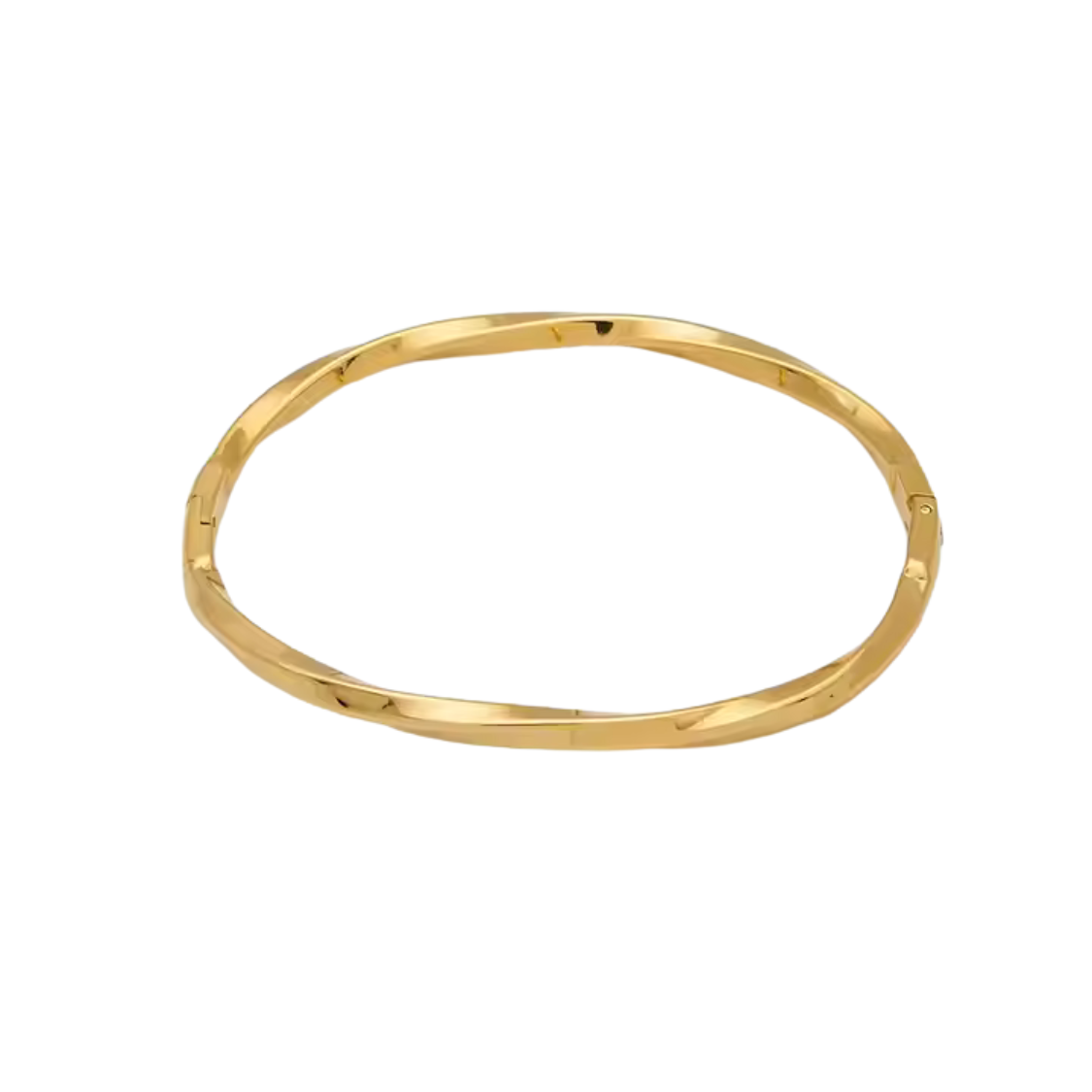 14K Gold Twisted Bangle