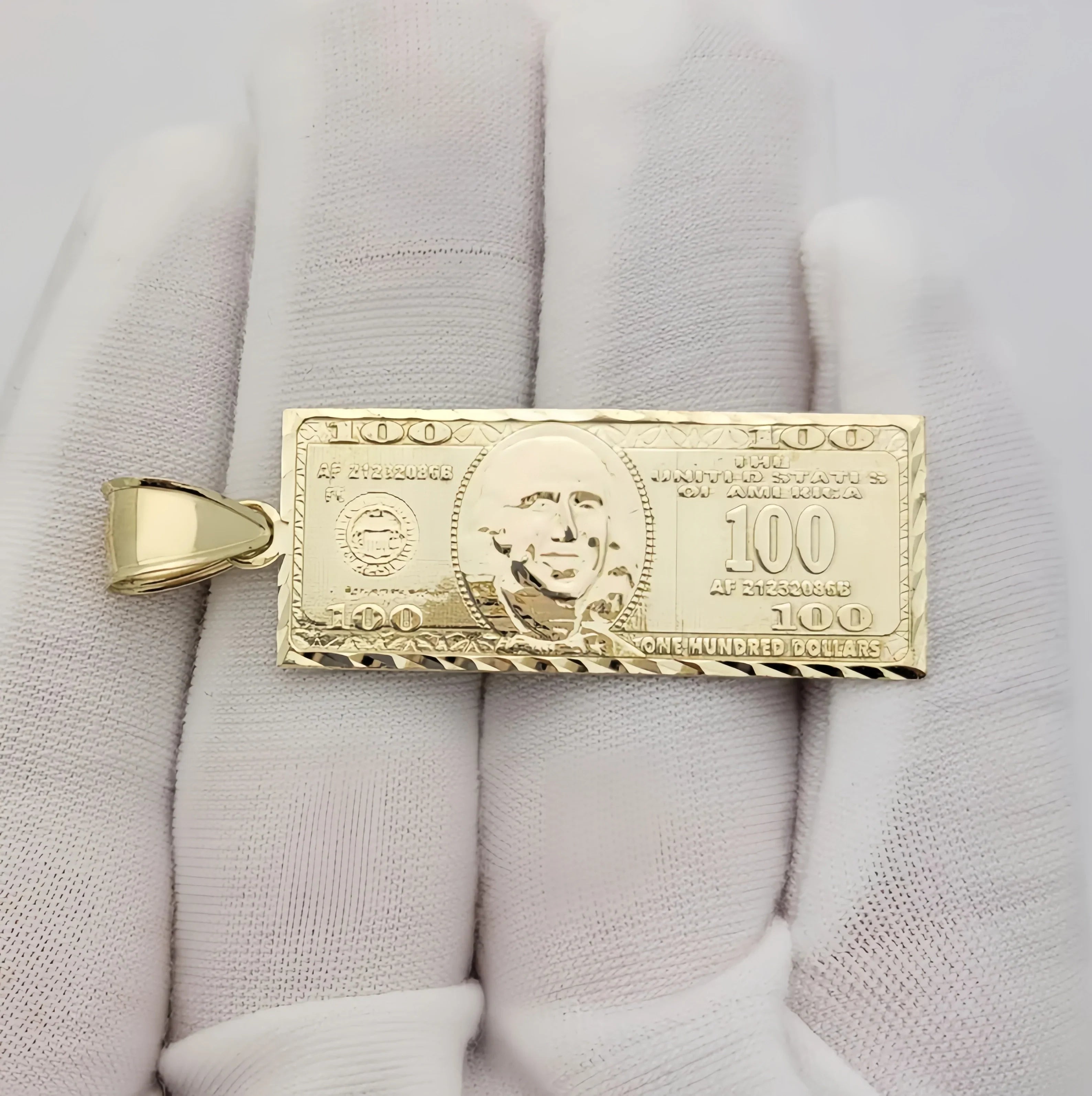 14K Gold Wealthy Dollar Necklace