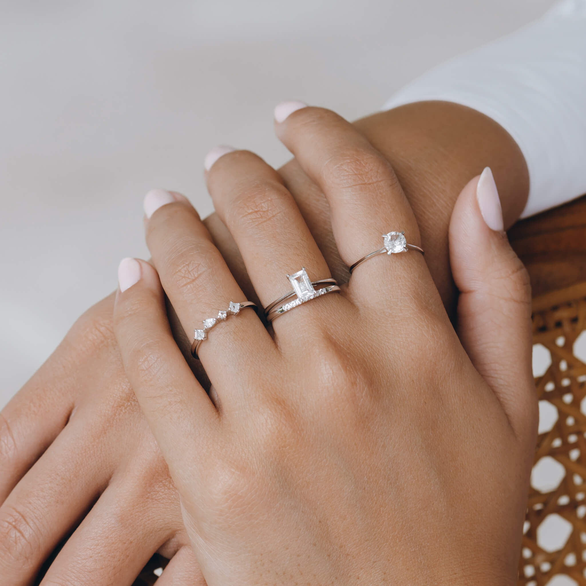 Dainty Topaz Cluster Ring