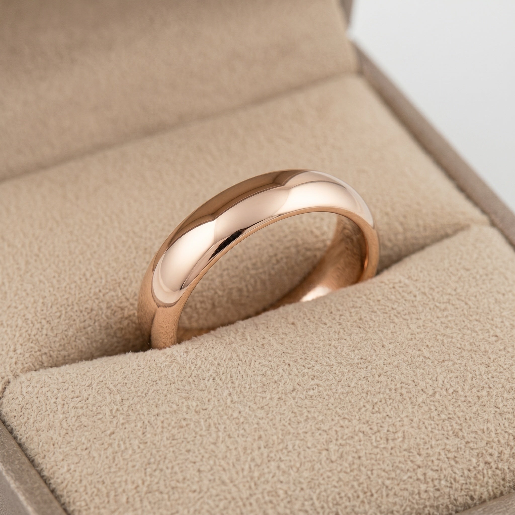 14K Gold Hand-Polished Dome Ring