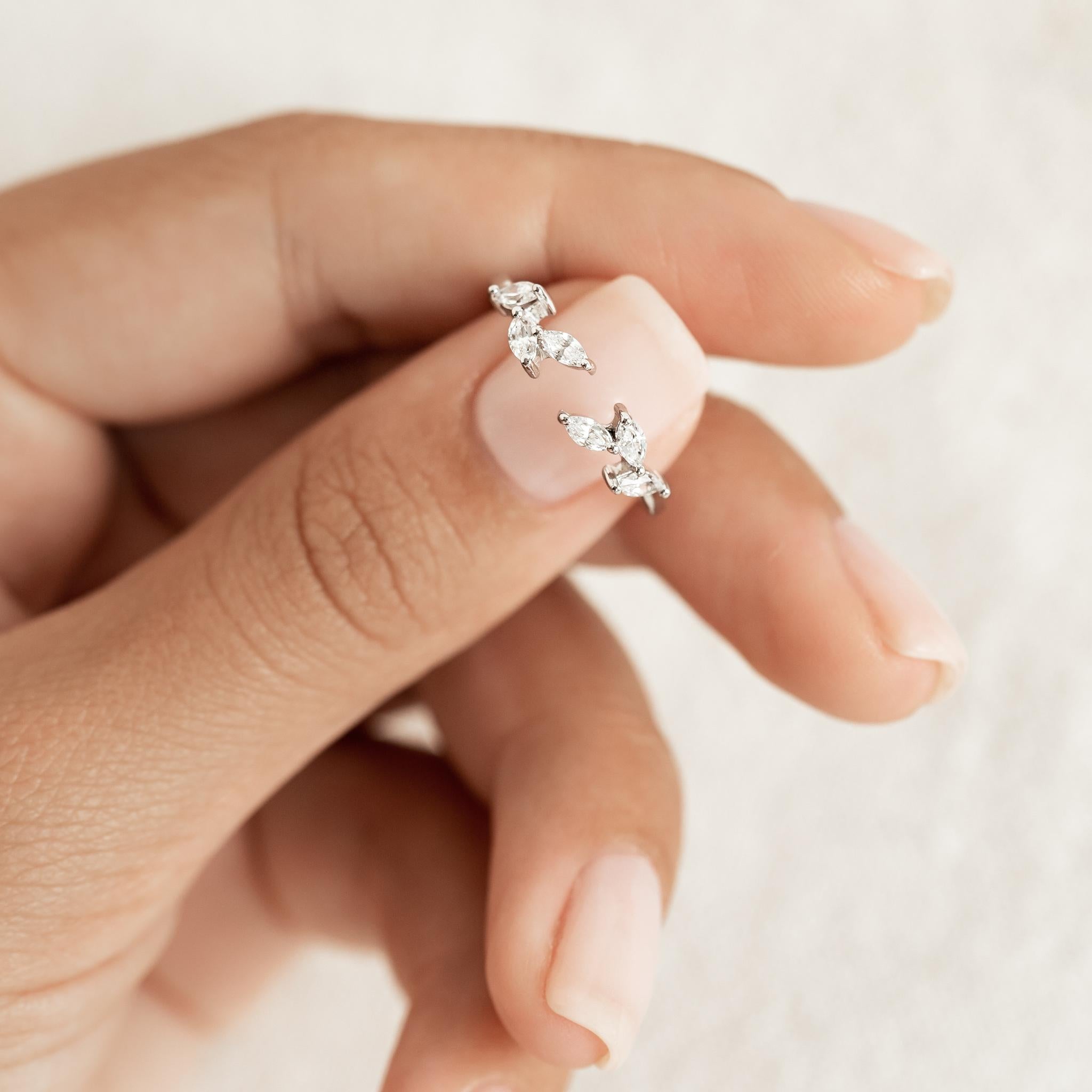 "Celestial Wreath" Marquise Halo Ring