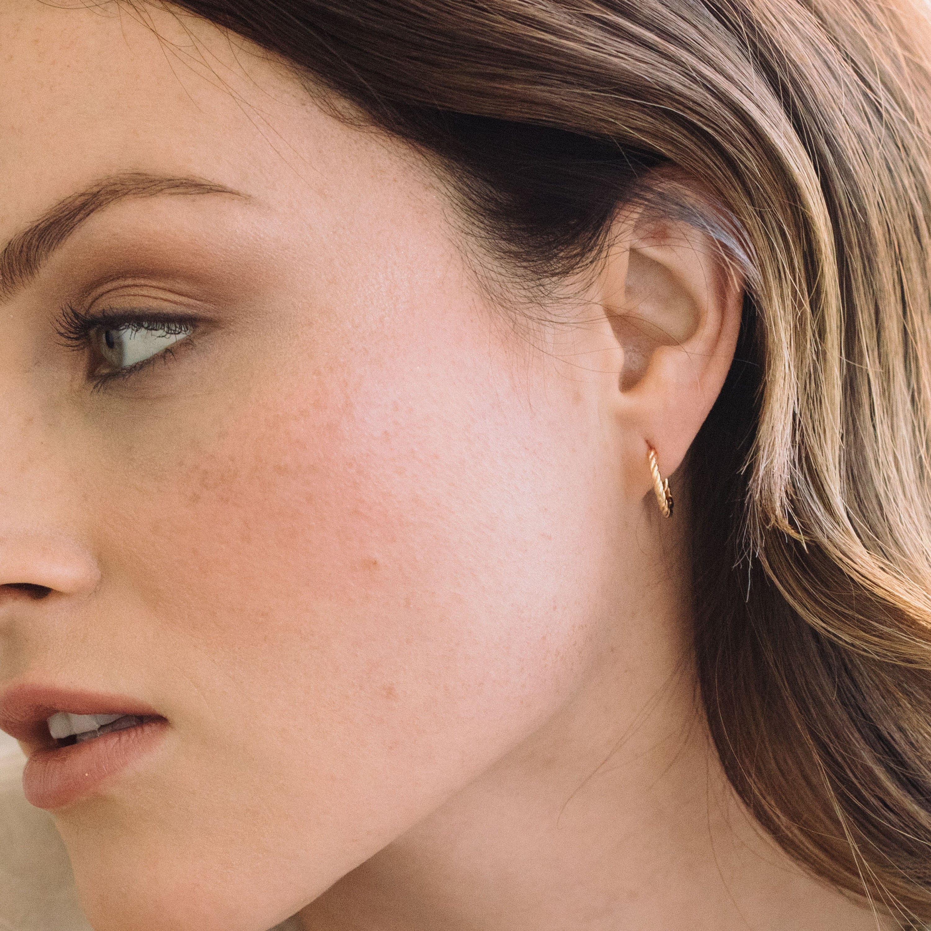 14K Gold Elara Classic Hoops