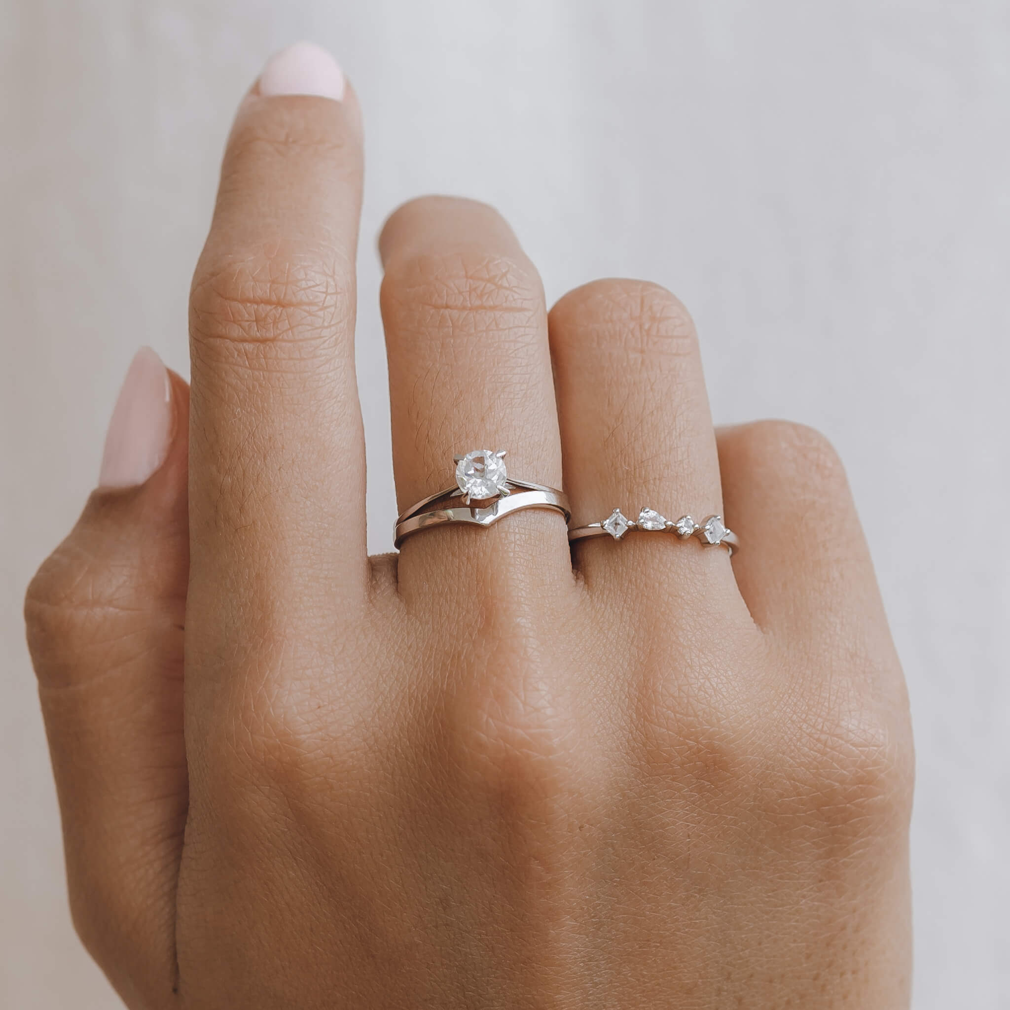 Dainty Topaz Cluster Ring