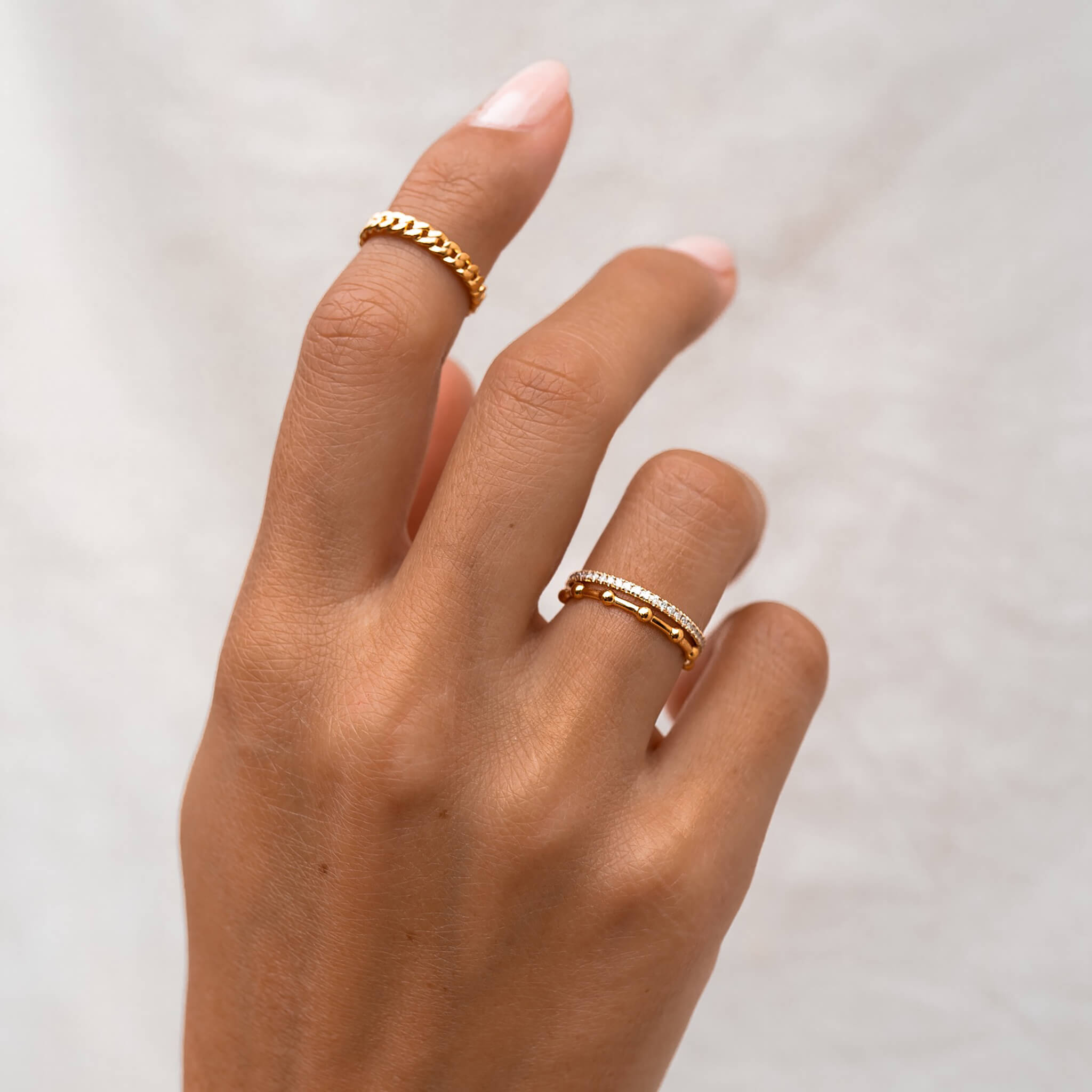 Raanhil Beaded Silver Ring